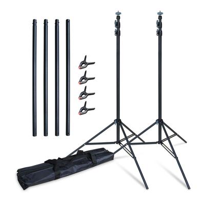 Hintergrundständer 3x3m Fotostudio Verstellbarer Hintergrundständer Stütz-Kit mit 4 Klemmen und 4