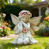 M-Modern-Solar Garten Außenstatuen Lichter,Harz Engel Figur Licht Für Terrasse,Hof,Rasen Verzierung,Einzigartige Geschenke Und Hof Dekoration