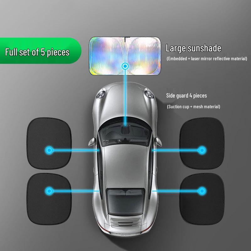 Car Windshield Heat Insulation Sunshade, Titanium Silver Sun Umbrella