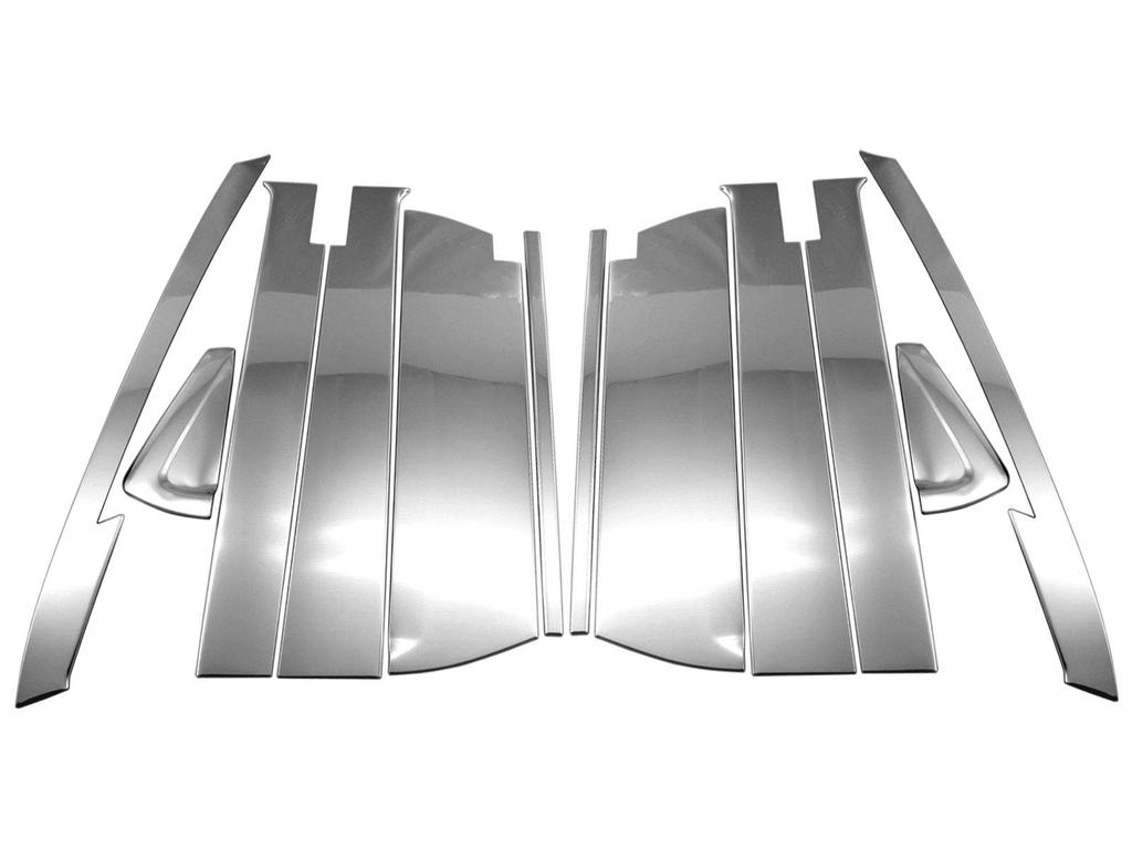 BRIGHTZ Stainless Steel Plated Pillar Panel Visor for Roomy Custom Compatible with and 910 Roomy Custom Ultra-Mirror M900A/M910A (12-Piece Set)