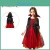 Exquisite Wicked Vampire Cosplay Costume Red Tulle Fancy Dress For Girls