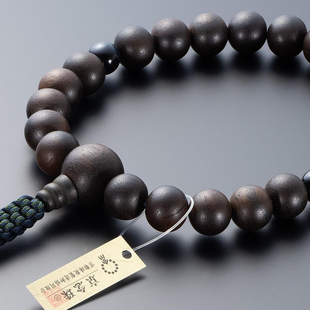 Buddhist Altar Shop Takita Shoten Buddhist Prayer Jodo Shinshu Buddhist Formal Prayer Beads for Striped Ebony Blue Eye Silk Prayer Beads Kyoto For