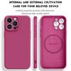 Funda magnética de silicona líquida para iPhone 14 15 11 12 13 16 Pro Max Plus, suave, a prueba de golpes, con carga inalámbrica y cubierta protectora.