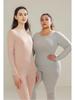 10A Antibacterial Women's Slim Fit Pure Cotton Autumn Innerwear Set - Base Layer, Plus Size