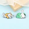 Funny Naughty Kitten Enamel Pin Cartoon Cute Animal Cat Brooch for Kids Friends Custom Backpack Lapel Badge Fashion Jewelry Gift
