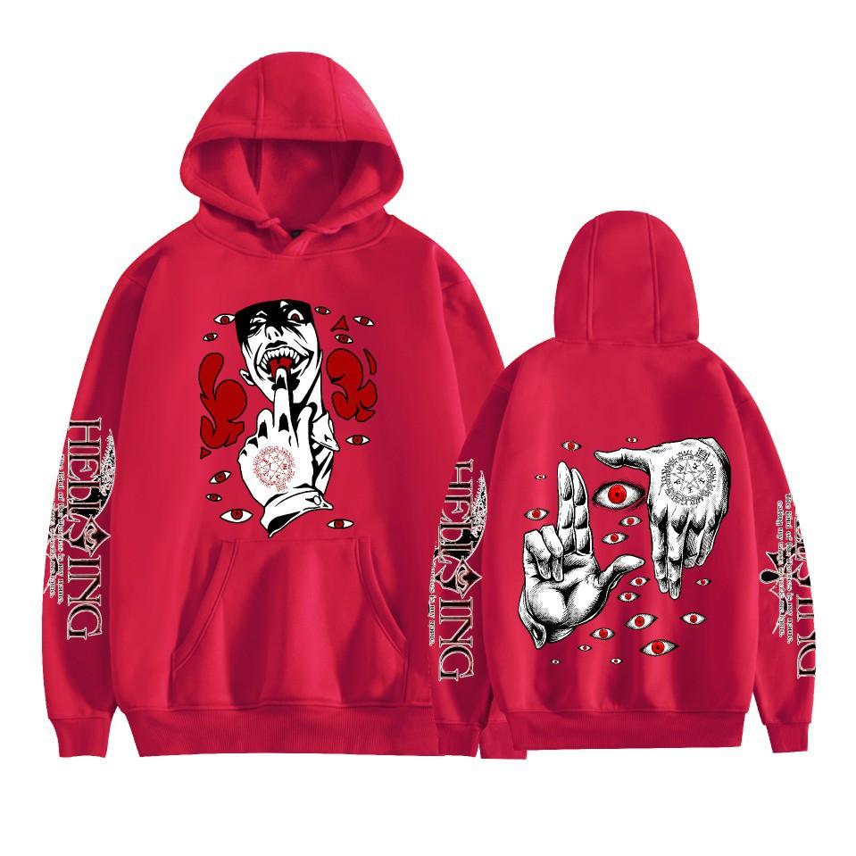 Hellsing Anime Hoodie Harajuku Pullover Tops Women Men Sweatshirts New Cartoon Printed Long Sleeve Fashion Female Cosplay Streetwear