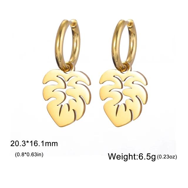 Boucles d'oreilles pendantes en forme de fleur mignonne pour femme, tendance, couleur or, acier inoxydable, nouveauté, boucles d'oreilles, fête, mariage, bijoux, cadeau