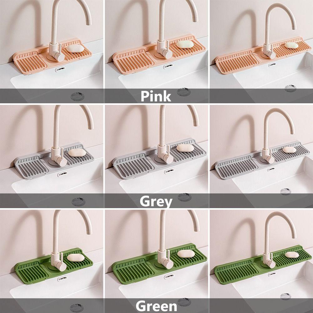 1Pcs Silicone Quick-drying Sink Mat Drying Pad Draining Mat  for Bathroom Kitchen Sink Faucet