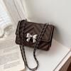 Women Luxury Fashion Versatile Chain Shoulder Crossbody Daily Small Plaid Bag