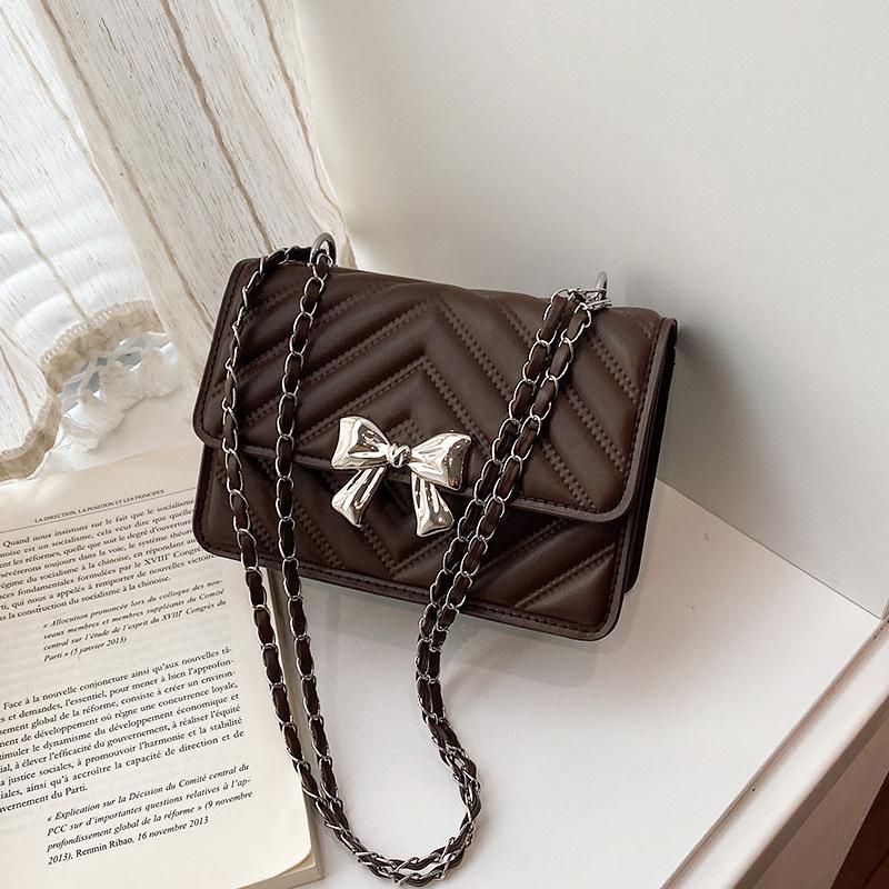 Women Luxury Fashion Versatile Chain Shoulder Crossbody Daily Small Plaid Bag