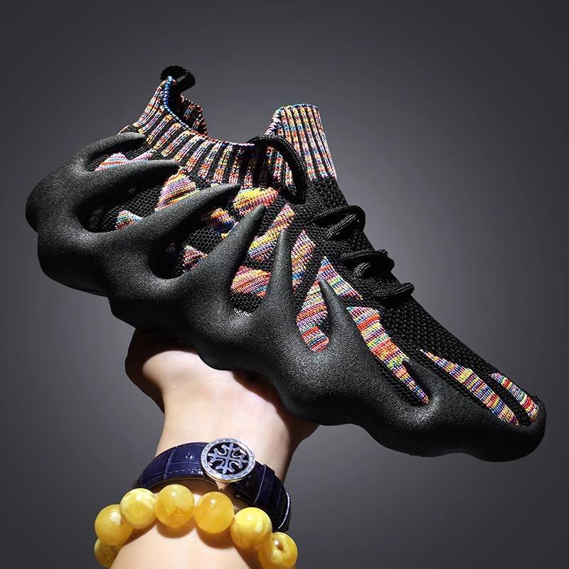 Flying Woven Coconut Shoes Women's Shoes Summer Breathable Mesh Sports Running Octopus Volcano Casual Soft-soled Dad Tide Shoes