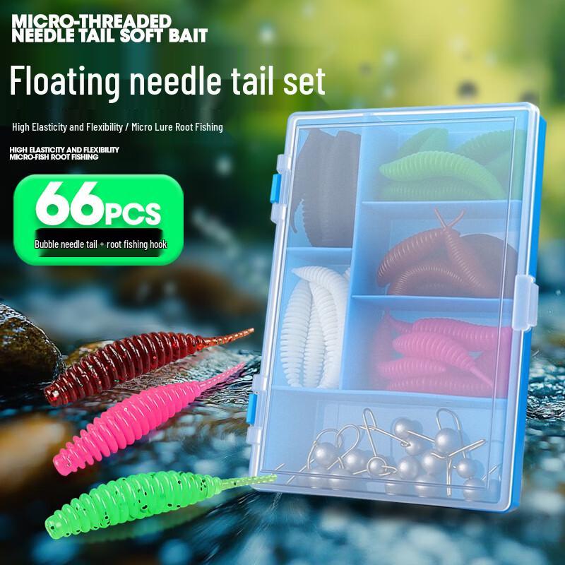

Taiyu Bubble Worm Micro Fishing Lure Kit - 66 Pcs