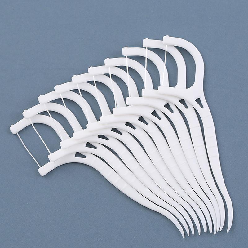 50pcs Dental Floss Flosser Picks Toothpicks Teeth Stick Tooth Cleaning Interdental Brush Dental Floss Pick Oral Hygiene Care