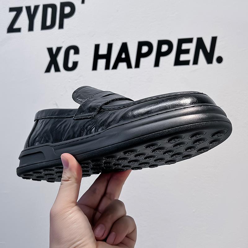 Men's shoes 2024 summer new Doudou shoes business leisure Le Fu leather shoes versatile dress leather shoes 85999-A