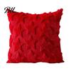 Decorative Throw Pillow Covers Plush Cover, Heart Embroidery Cushion Case with 3D Bowknot Jacquard, Pillows for Anniversary Soft Fluffy Couch