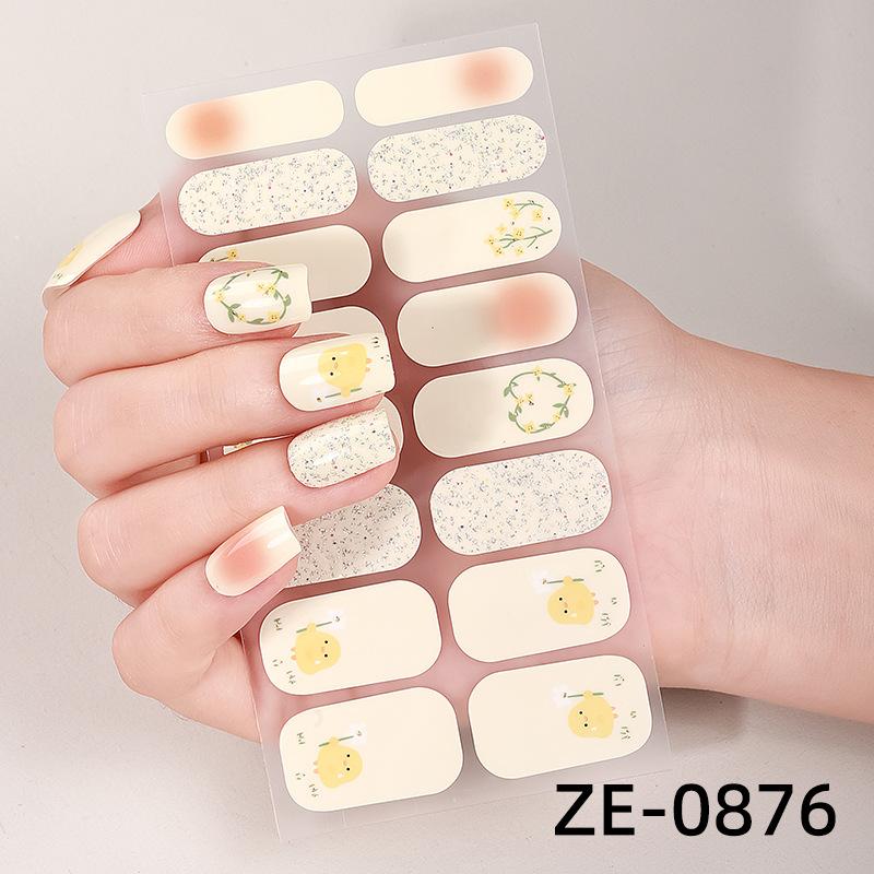 Gradient Glitter French Manicure Film Nail Stickers 3D Hot-selling Nail Stickers
