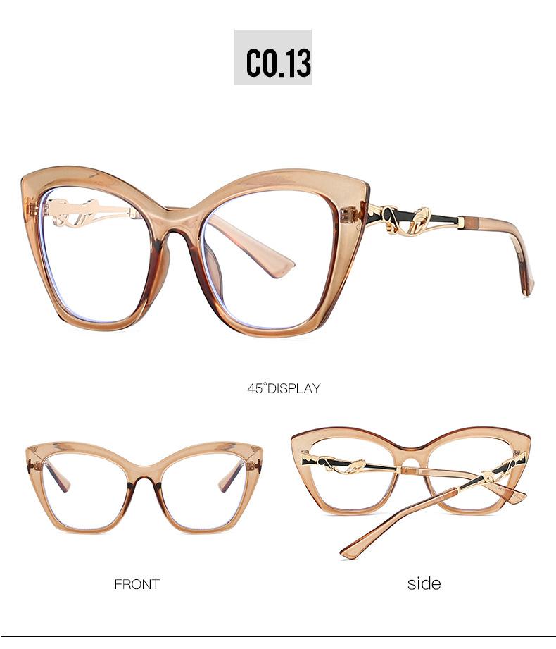 

Luxury Brand Designer Nearsighted Eyeglasses Woman Large Frame Cat Eye Glasses Anti Blue Light Vintage Myopia Glasses UV400 Original Lenses