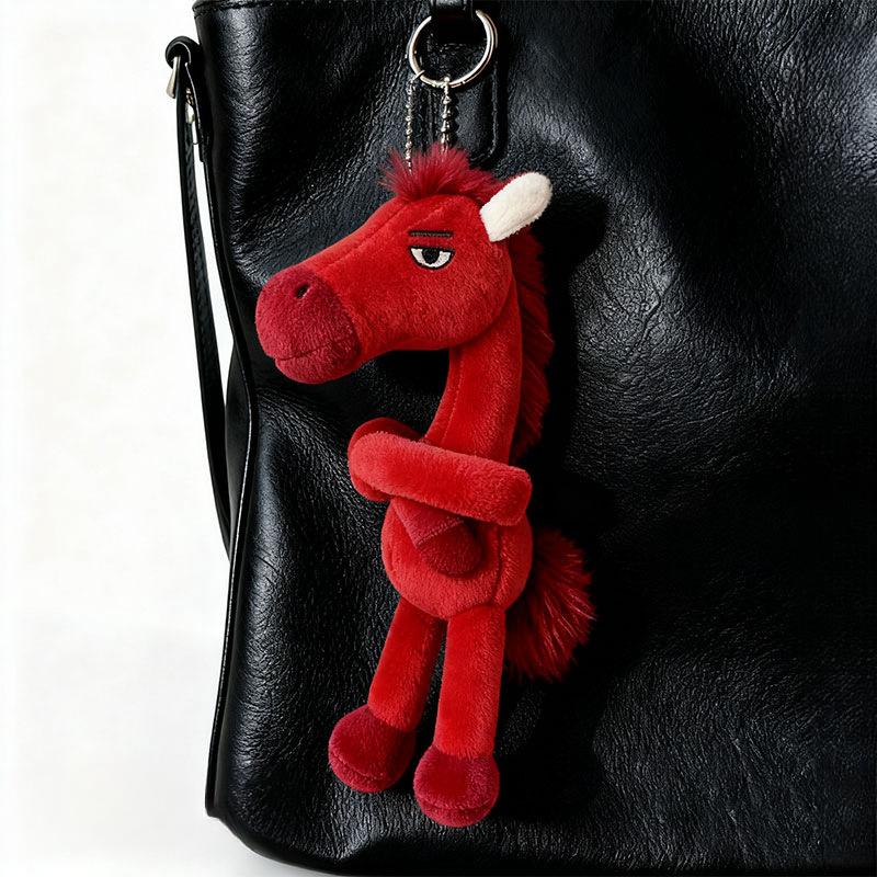 Plüsch Arroganz Pony Schlüsselanhänger Für Damen Tasche Anhänger Dekoration Niedliches Plüschpferd Auto Schlüsselanhänger Party Geschenk Schlüsselanhänger Zubehör