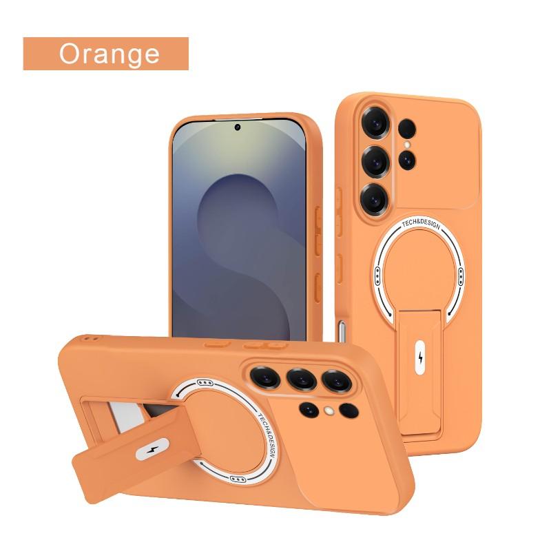 For Magsafe Magnetic Wireless Charging Bracket Phone Case For Samsung A56 A55 A54 A52 S26 Ultra S24 S23 S22 S25 Ultra Plus FE