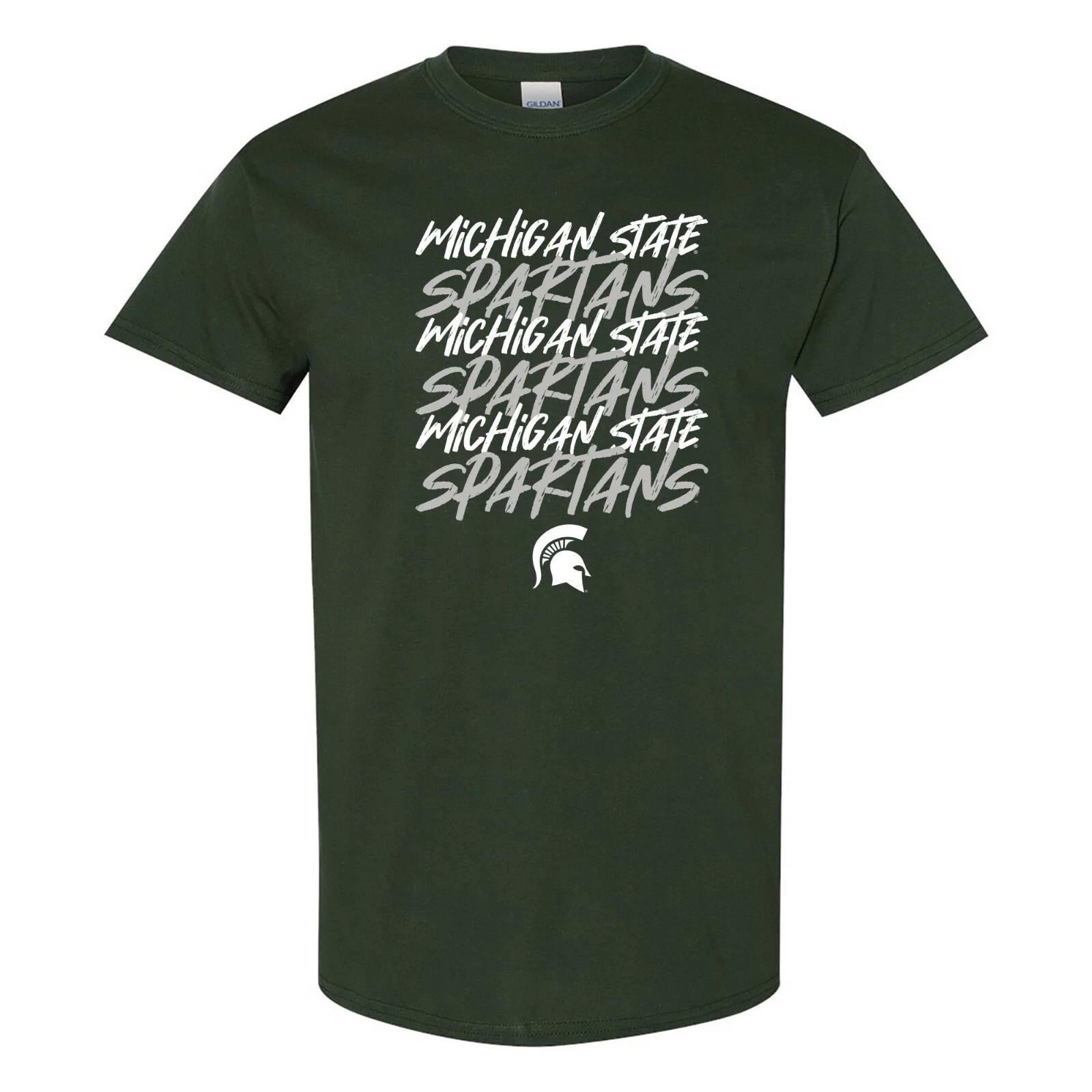 Michigan State Spartans Marker Repeat T-Shirt - Forest L