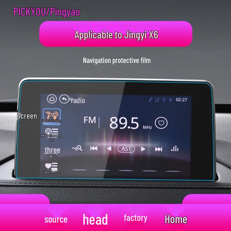 Tempered Film for Dongfeng Fengxing Jingyi: X5 Navigation, X3 Console, X6 Screen, S50EV Protection