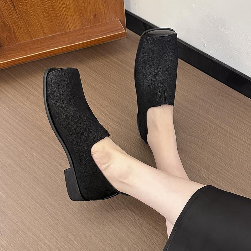 

Square Toe Women Flats Soft Shoes Fashion Leather Casual Sneakers 2025 Autumn New Trends Woman Shoes Comfort Zapatillas De Mujer 35