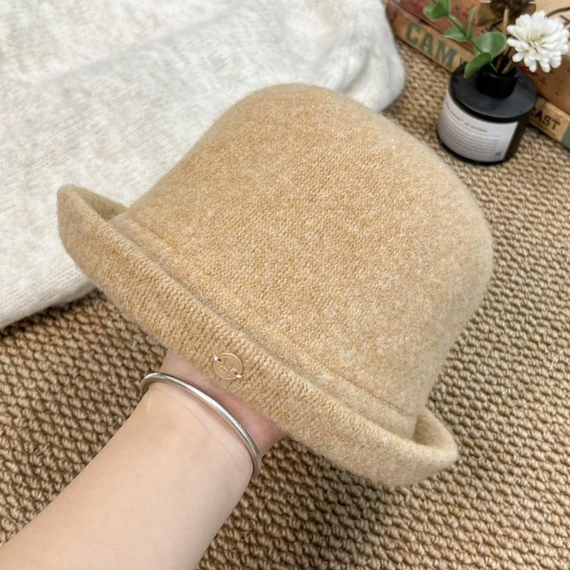 Womens Wool Blend Floppy Brim Hat Vintage Hepburn Style Beret Cap Elegant Face-Framing Wide
