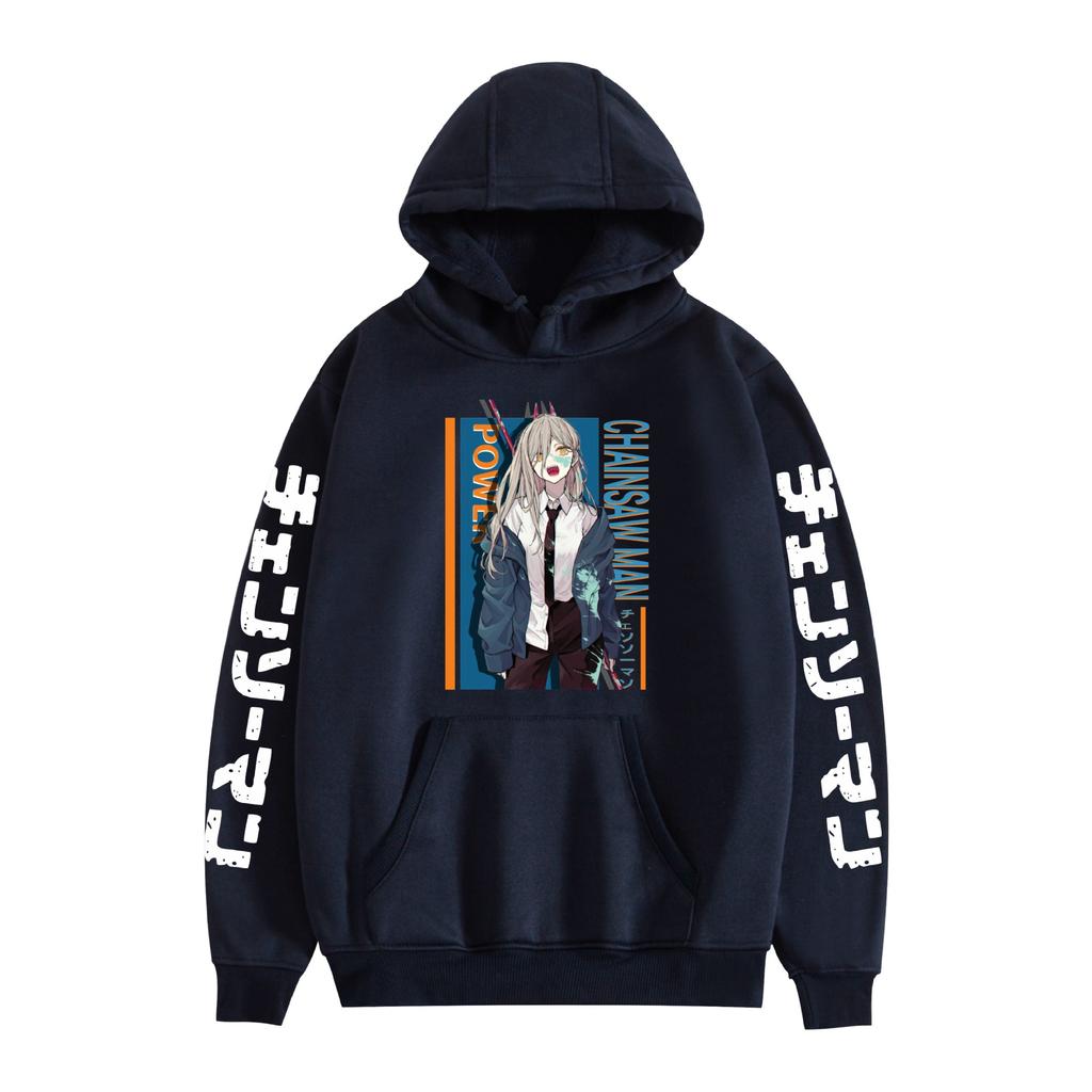 Chainsaw Man Hoodie Autumn Winter Fleece Streetwear Tops