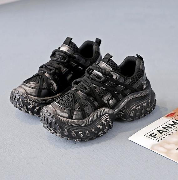 Fashion Thick-soled mesh breathable durian bottom silver dad shoes for women to increase height 2024 new casual sports shoes