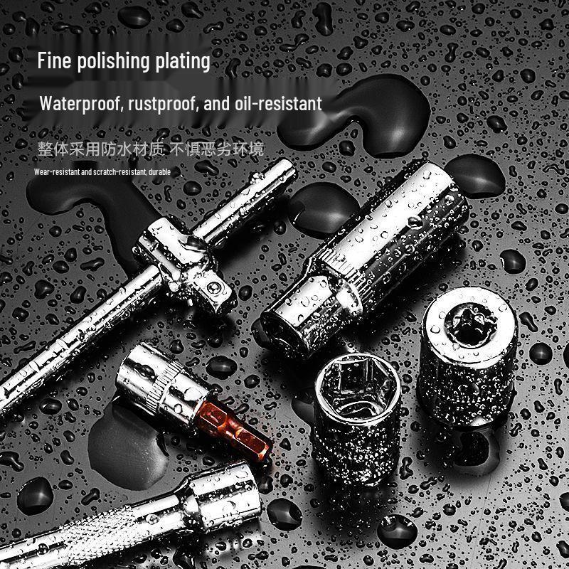 53-Piece Auto Repair Tool Set: Complete Socket, Wrench & Ratchet Kit