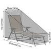 Outdoor Waterproof Folding Chaise Lounge Chair Cover Anti rust(210D outer black&inner silver)