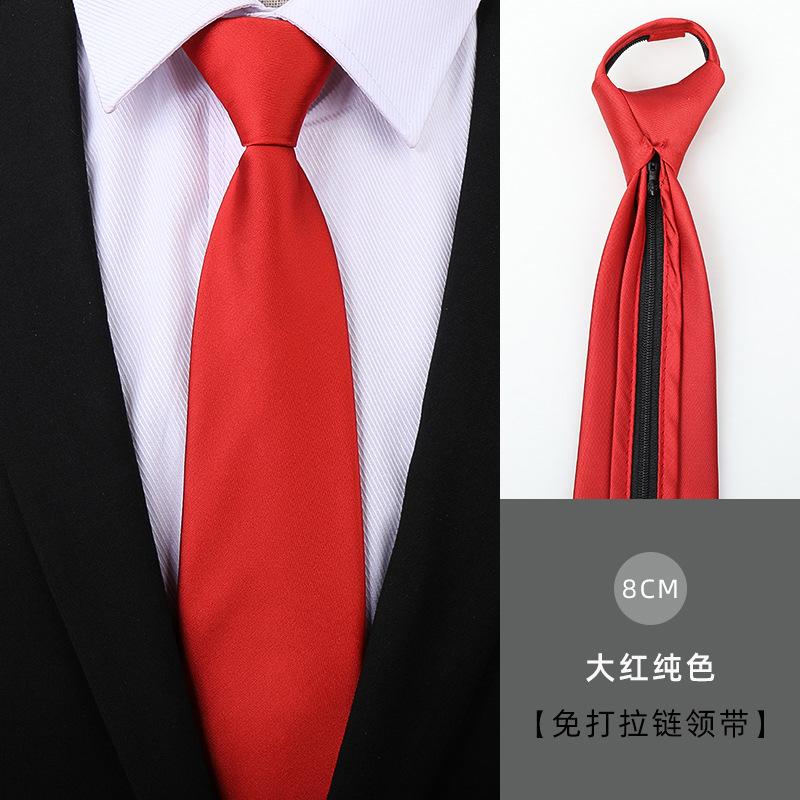 Tie Men'S Dress Business Handsome Blue Strip Zipper Professional Wedding Groom Korean Version Zipper Hand Tie