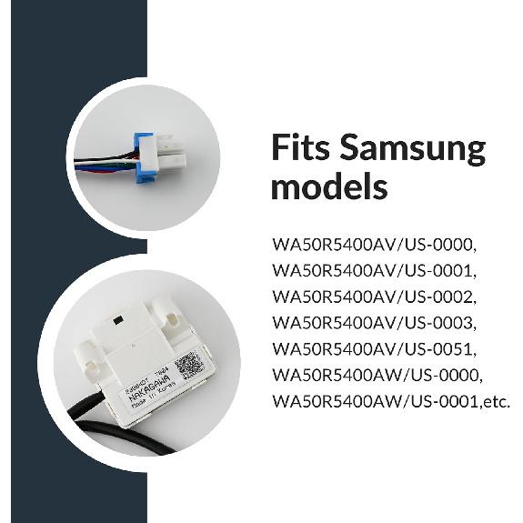 Puxyblue DC34-00025G Switch Door Lock Fit For Samsung WA50R5200AW/US WA50T5300AC/US WA54R7600AC/US Series Washing Machine Parts Replace AP6884125