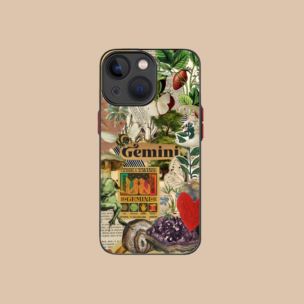 Zodiac Sign Gemini Phone Case for iPhone 17 16 15 14 13 12 11 X XR XS Air Pro Max Plus Mini Skin Feel Cover