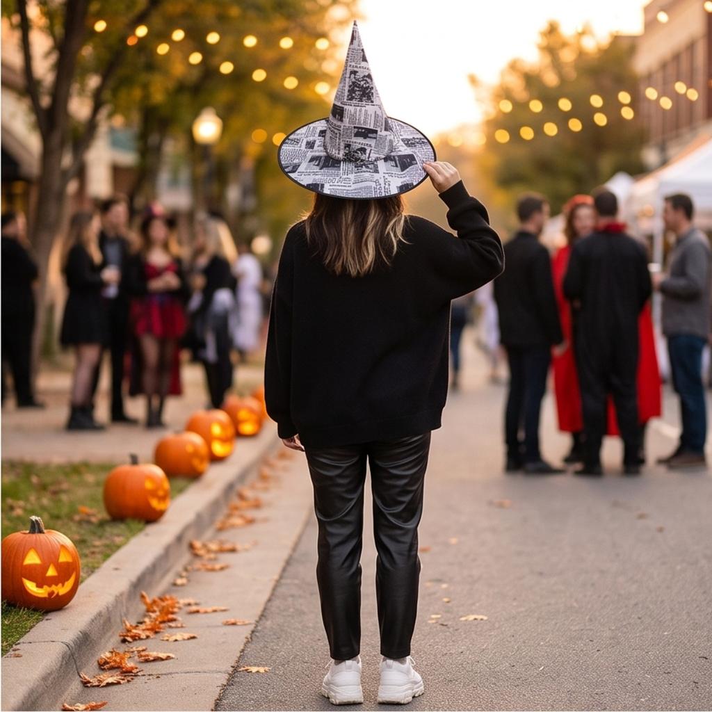 Halloween Witch Hat Hat Costume Accessory for Adults Women Men