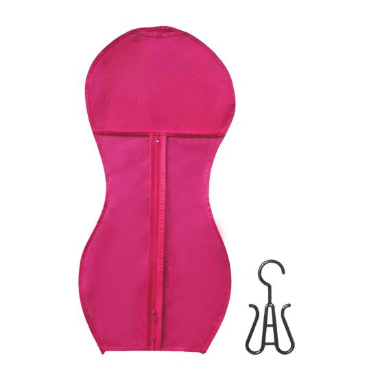 Non-woven Fabric Wig Storage Bag with Hanger Hair Extension Accessories Holder Portable Travel Dust-proof Zipper Wig Organizer Pouch