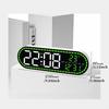Digital Wall Clock Temperature LED Clock Week Date 2 Alarms Brightness Adjustment Timer Snooze Second 12/24H USB Powered Clock