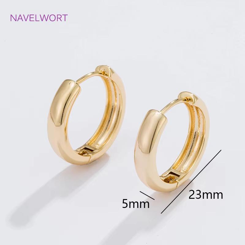 6 Sizes Gold Plated Circle Hoop Earrings Female Gift,High Quality Simple Round Earrings For Women Fashion Jewelry