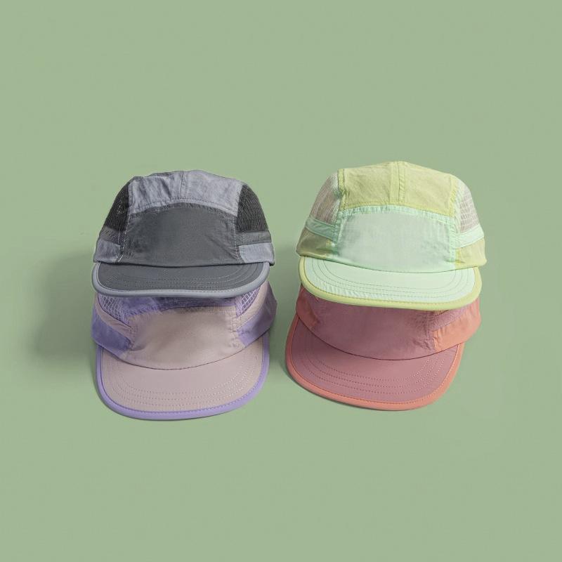 Japanese Color Matching Quick-drying Baseball Cap Summer Thin Running Sports Breathable Five-panel Casual Adjustable Sports Hat