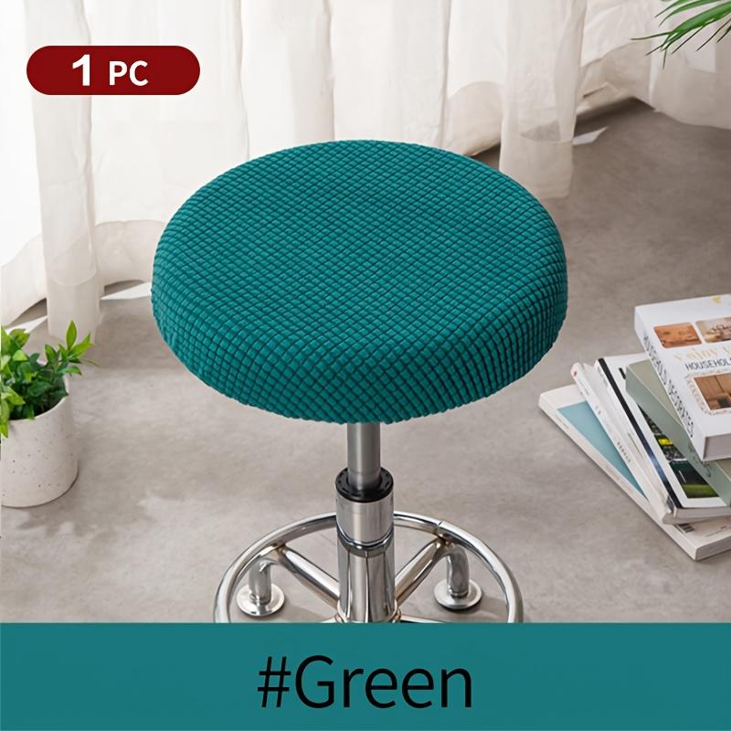 

1PC Adjustable Round Stool Cover - Removable and Washable Chair Protector, Elastic Fabric, Home Decoration зелений