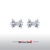 S999 Sterling Silver Bow Zirconia Light Luxury Ear Care Versatile Earrings