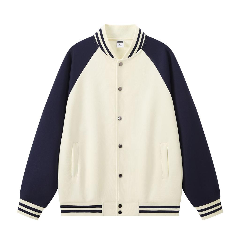 Trendy brand autumn and winter high-end baseball jacket, street style American jacket, youth campus raglan sleeve men's top