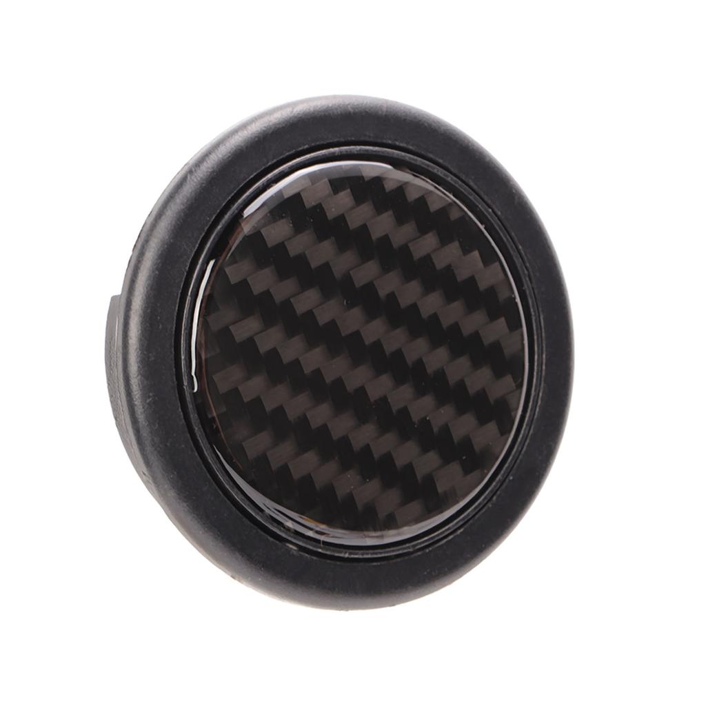Steering Wheel Horn Button 50mm Diameter Carbon Fiber Universal for 6 Bolts Steering Wheel