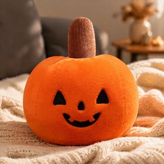 Pumpkin Shaped Plush Decor Halloween Pillow, Mummy Doll Toy, Soft Stuffed Decorative Toys Doll, Cushions for Sofa And Home For
