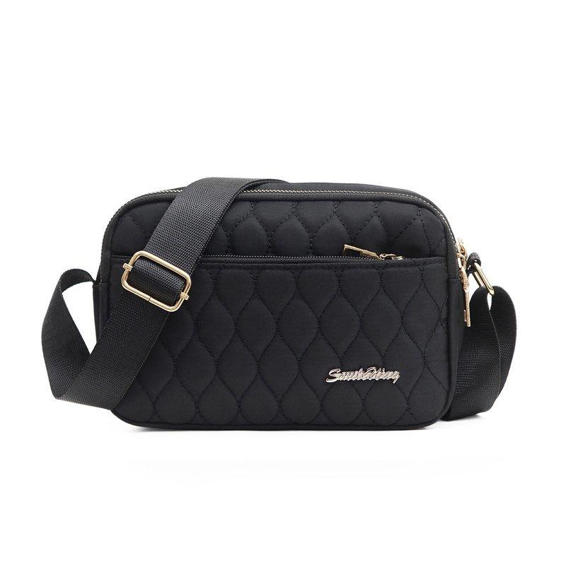 

Women Nyl Handbags Messenger Bag Washed Tote Lightweight Waterproof Shoulder Bags Fashi Zipper Crossbody Bag Purse чёрный