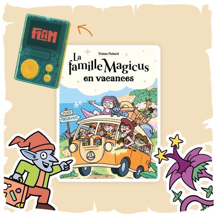 Console educative - lunii - coffret la famille magicus part en vacances - livre audio interactif dès 7 ans