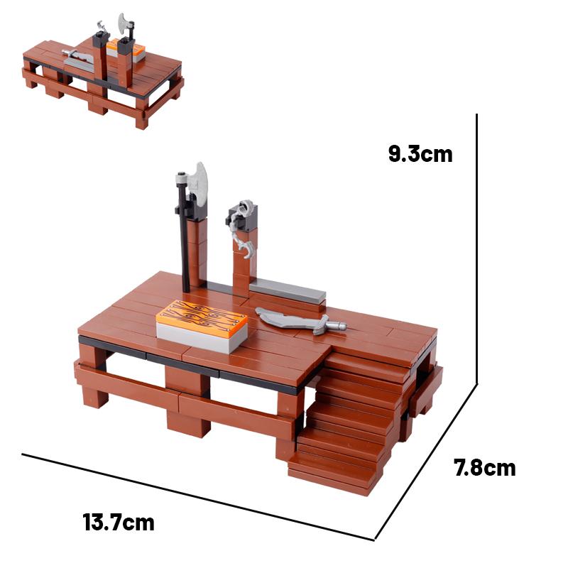 MOC Medieval Prison Execution Ground Hanging Cage Building Blocks Kit Castle Scene Assemble Toys