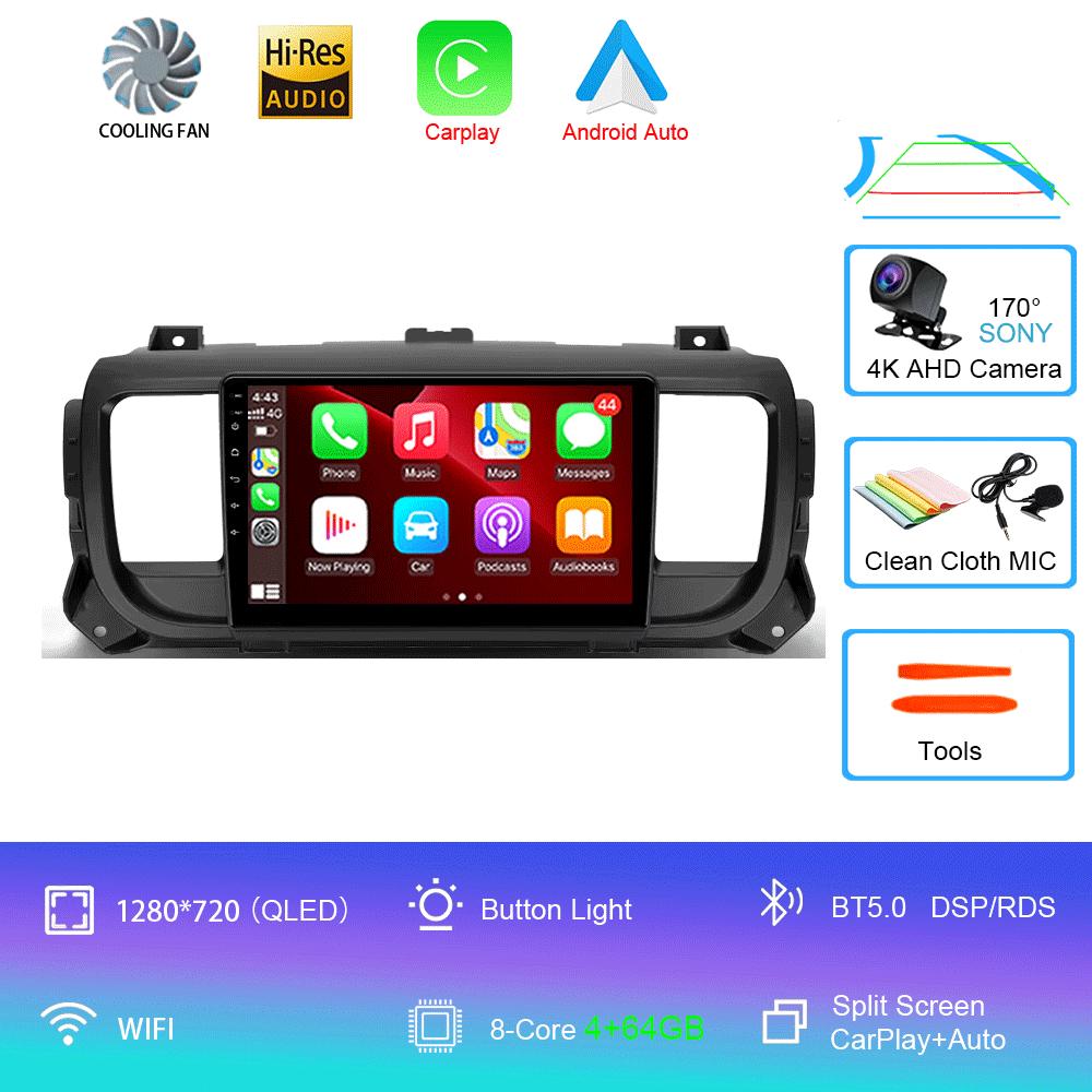 Android 14 Carplay For Citroen Jumpy III 3 SpaceTourer 1 For Peugeot Expert 3 2016 2017 2018 - 2021 Multimedia Player Car Radio