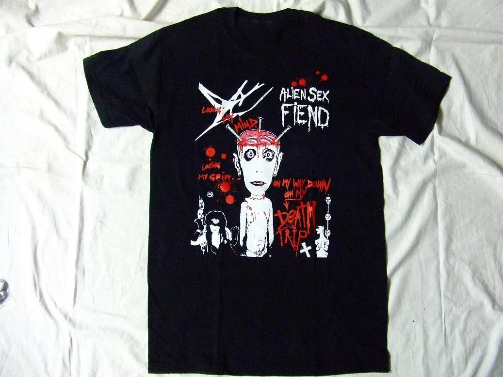 Alien Sex Fiend Black T-Shirt Cotton Full Size XS