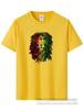 T-shirt High Quality 100% Cotton Funny Lion Print T Shirt Casual Loose Short Sleeve Tshirt O-neck T-shirt Tee